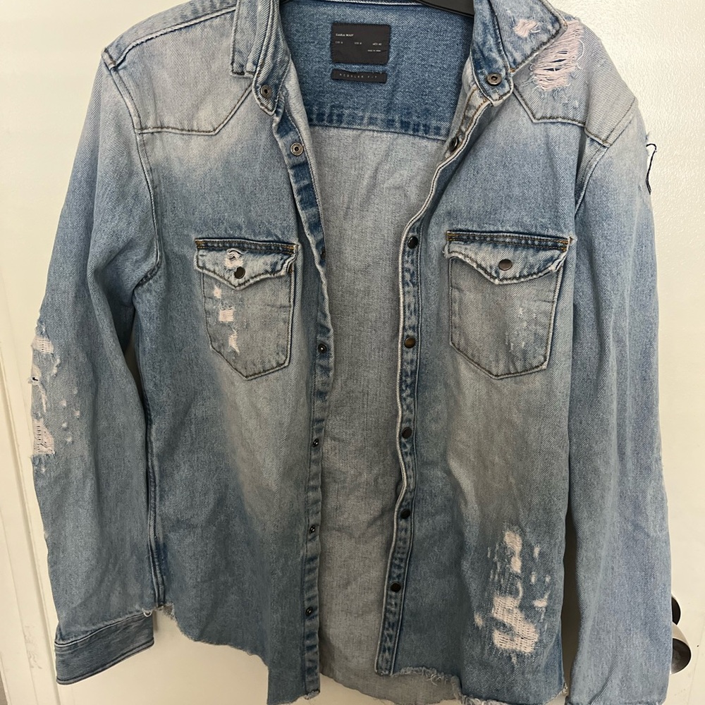 Distressed Denim Shirt